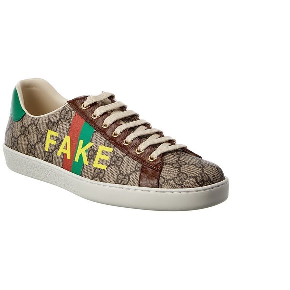 Gucci Other - Gucci Ace Fake/Not Leather-Trim Sneaker